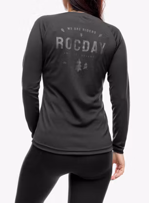Radtrikot Damen Langarm Rocday Patrol - black