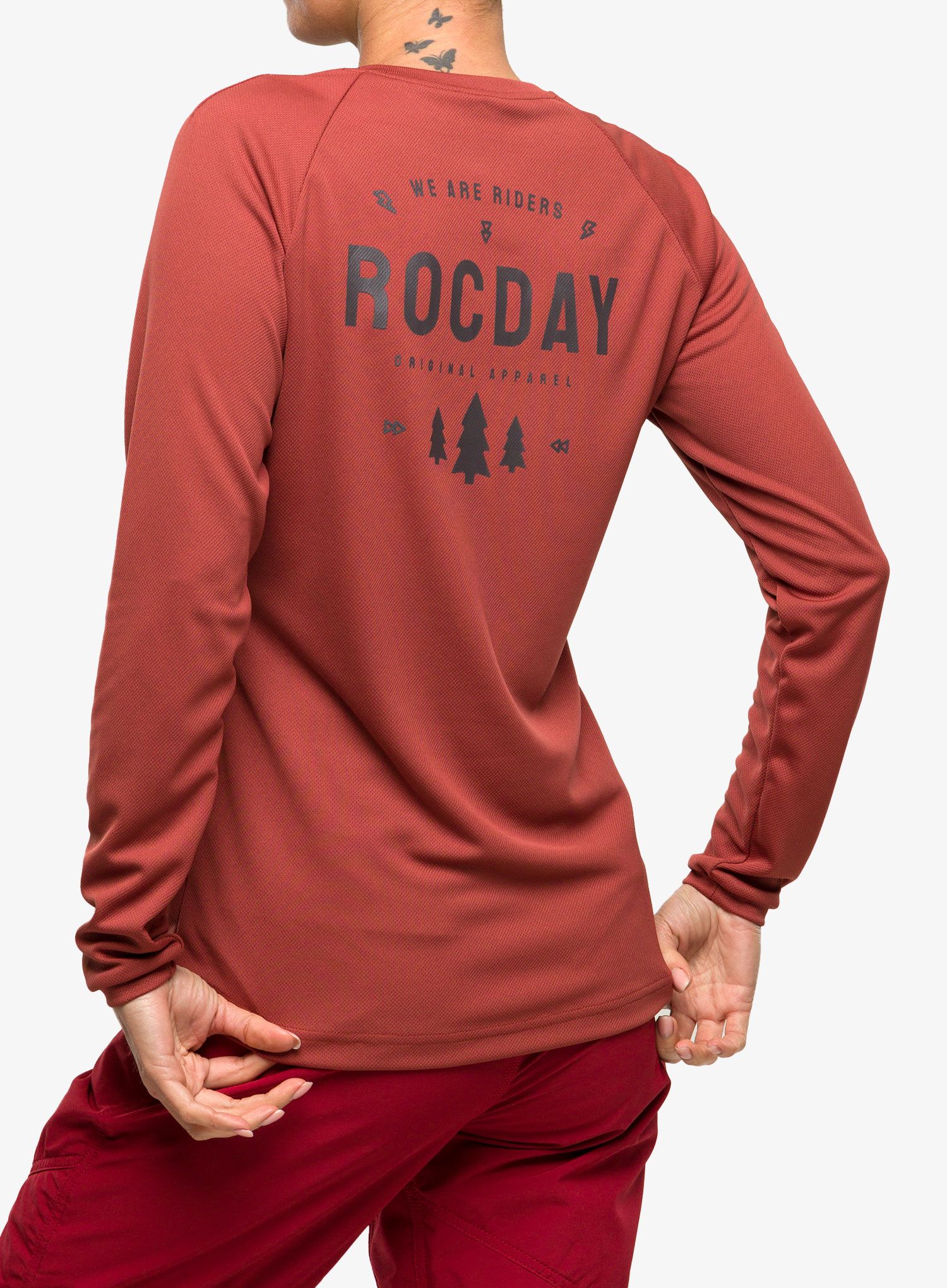 Radtrikot Damen Langarm Rocday Patrol - red