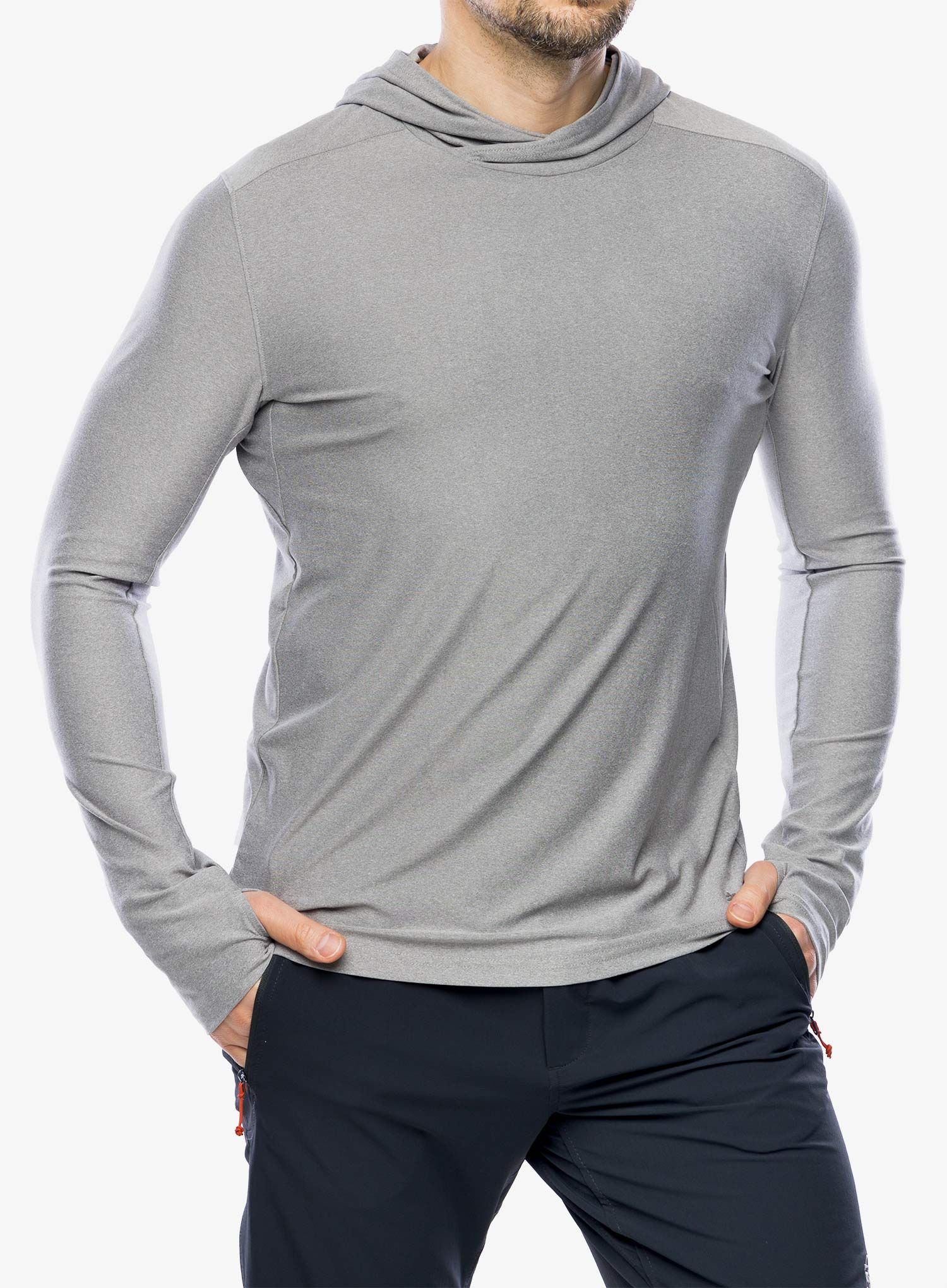 Hoodie Royal Robbins Amp Lite Hoodie - lt pewter htr