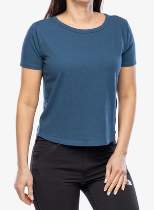T-Shirt Baumwolle Damen Royal Robbins Basecamp Boxy Tee - blue teal