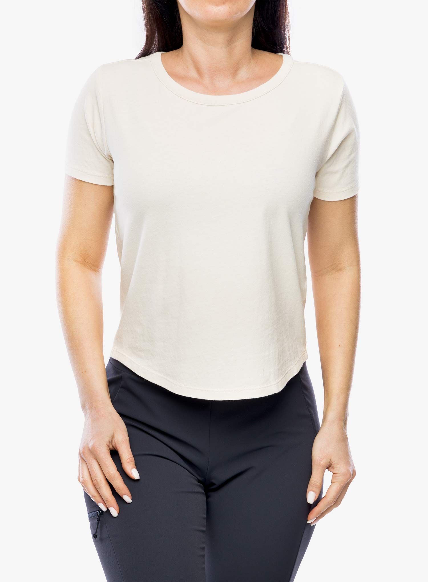 T-Shirt Baumwolle Damen Royal Robbins Basecamp Boxy Tee - undyed