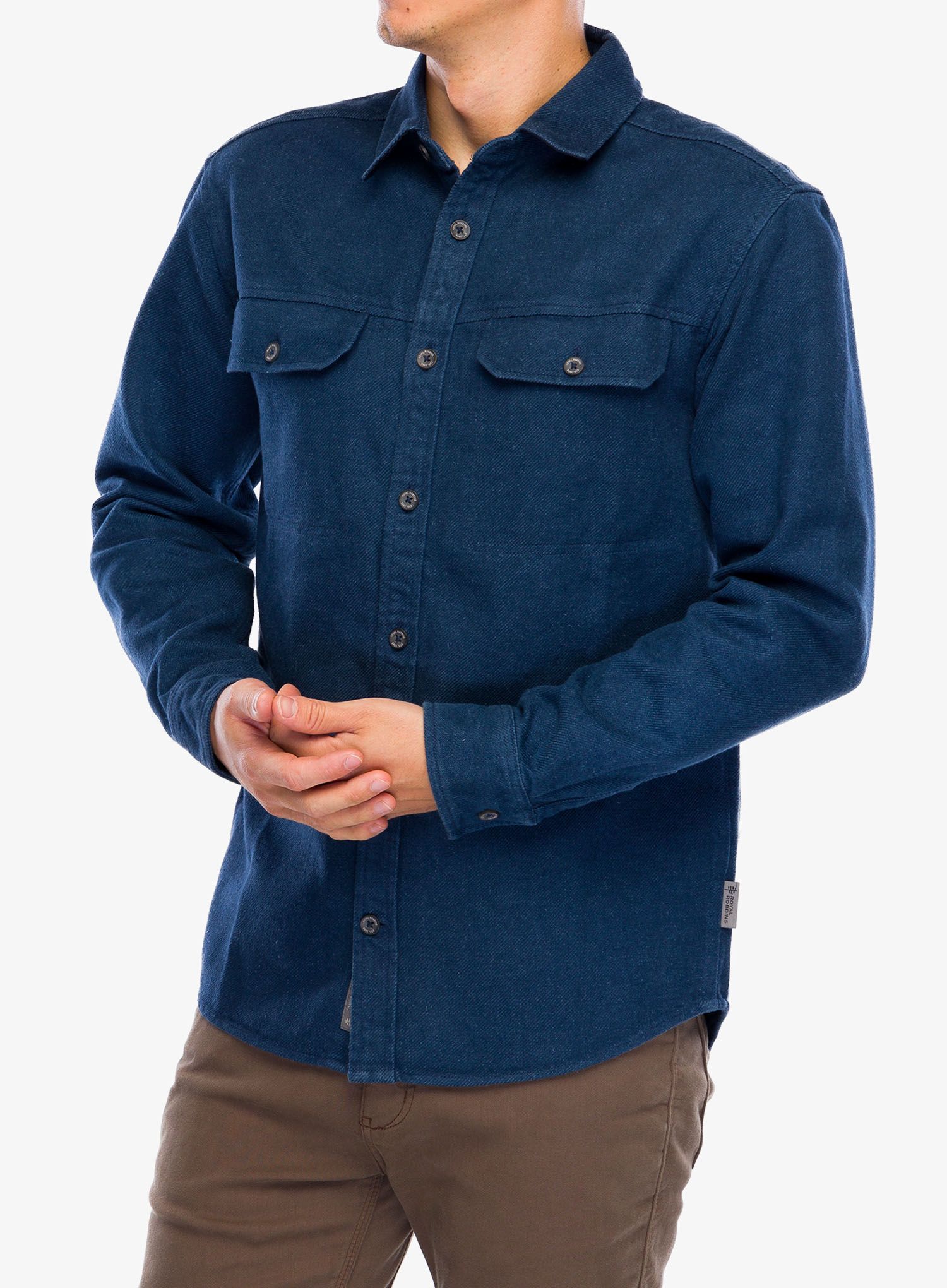 Outdoorhemd Royal Robbins Clouds Rest Hemp LS - deep blue htr