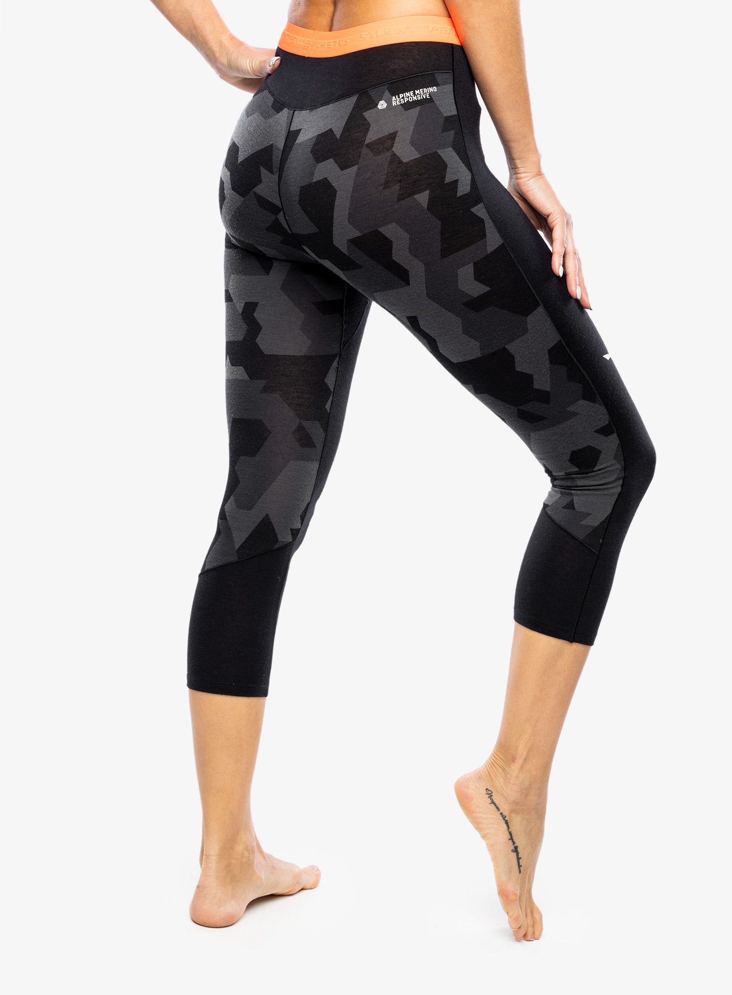 Thermounterhose Damen Salewa Cristallo Warm Amr 3/4 Tight - black out