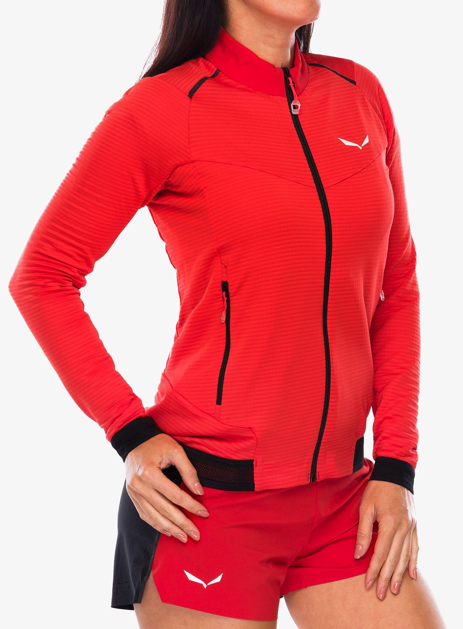 Fleecepullover Damen Salewa Pedroc PL 2 Jacket - flame