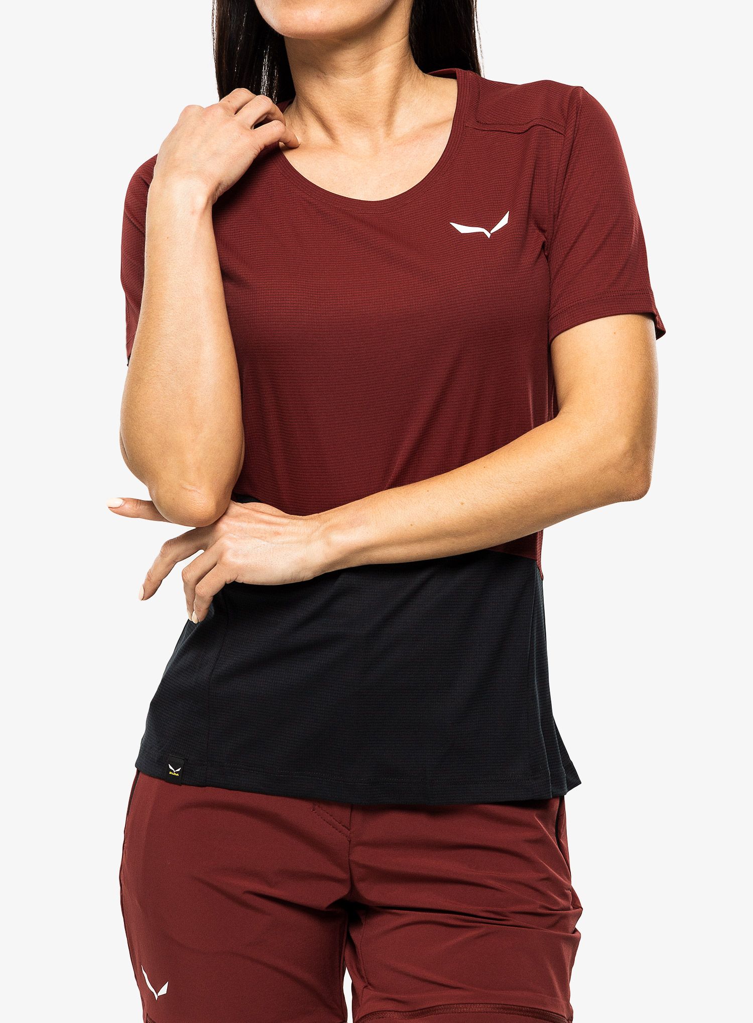 Shirt Damen Salewa Puez Sporty Dry T-Shirt - syrah/black out