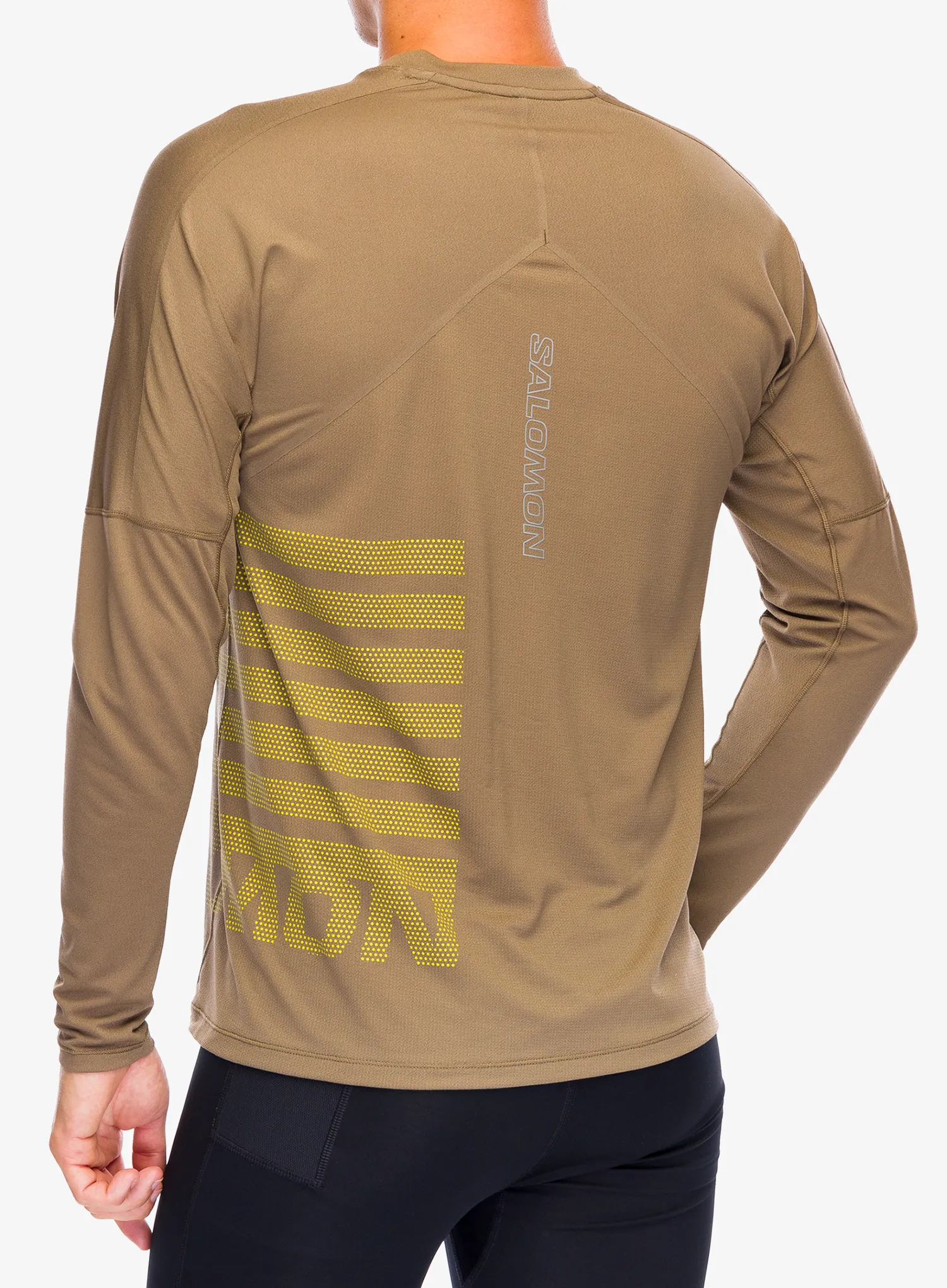 Laufshirt Herren Langarm Salomon Sense Aero LS Tee GFX - shitake