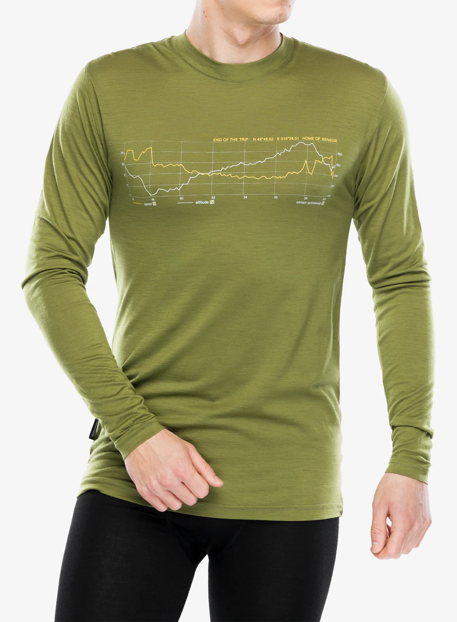 Pullover Sensor Merino Active PT Tee L/S - safari track