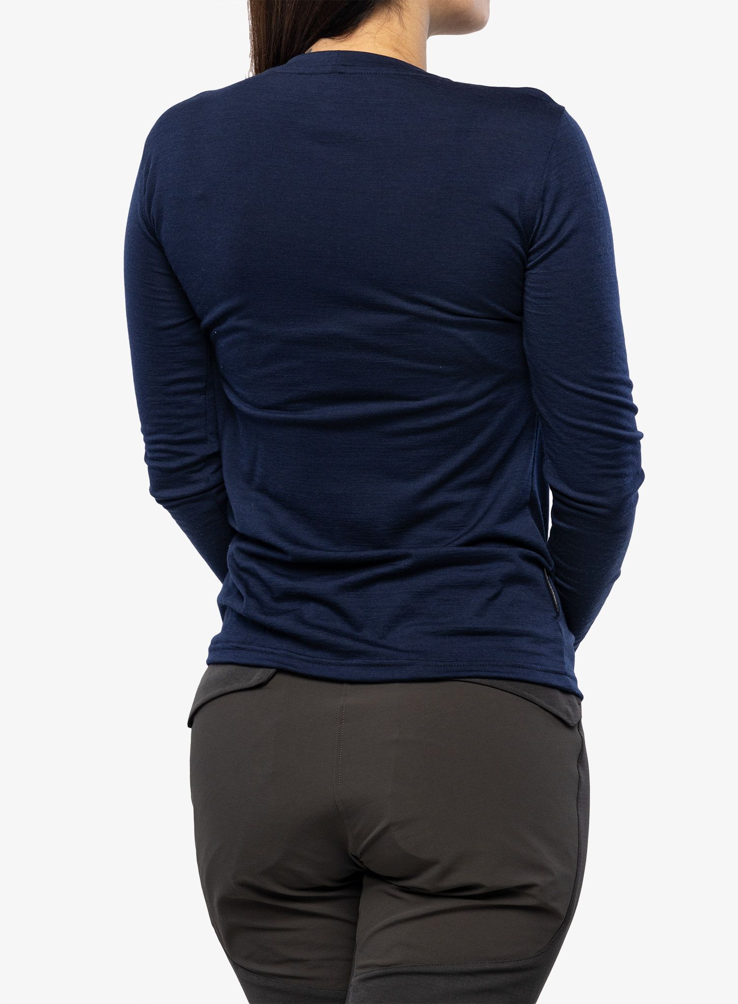 Pullover Damen Sensor Merino Active PT Tee LS Fox - deep blue