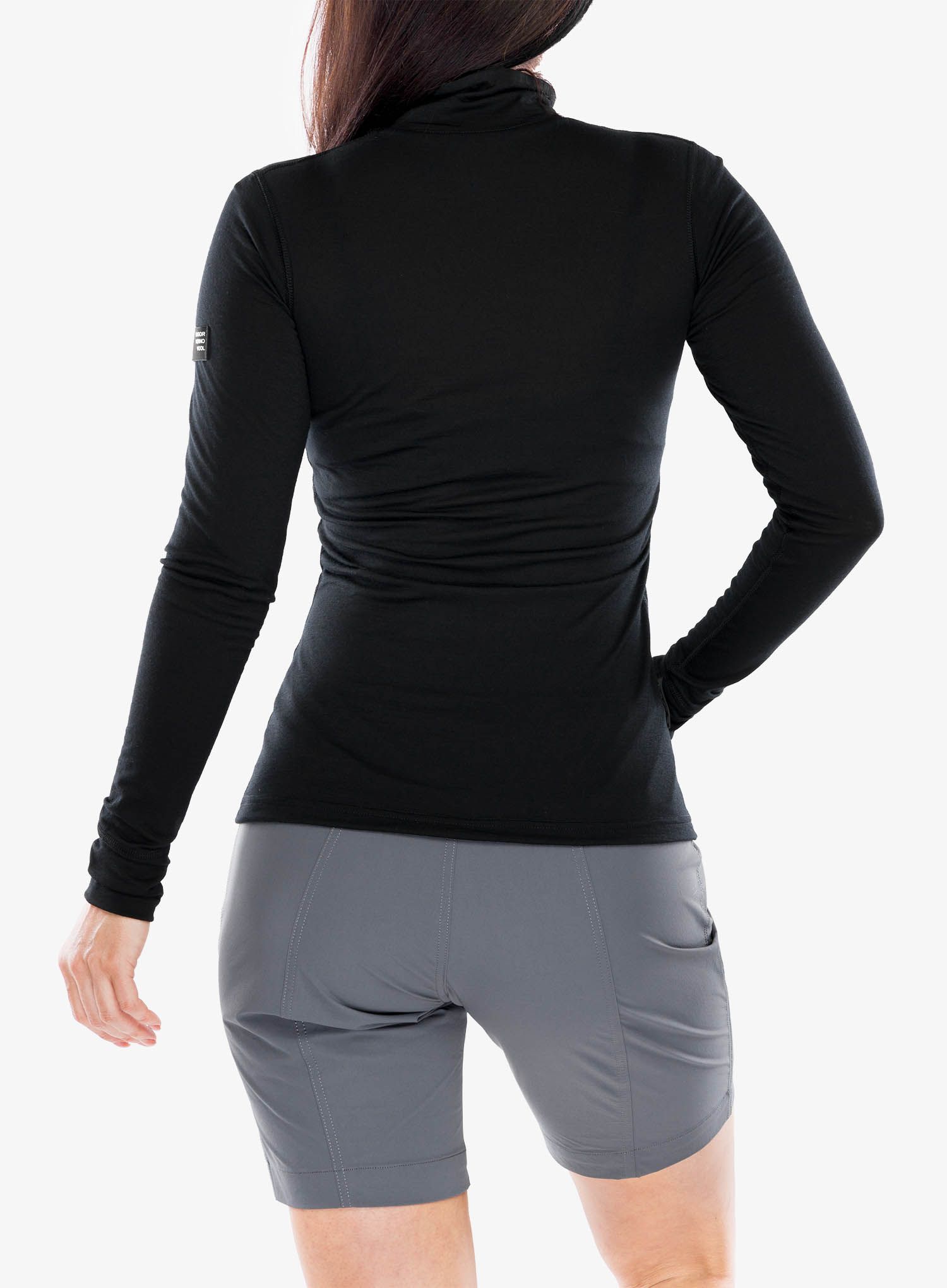 Funktionsshirt Damen Langarm Sensor Merino Active Tee L/S Zip - black