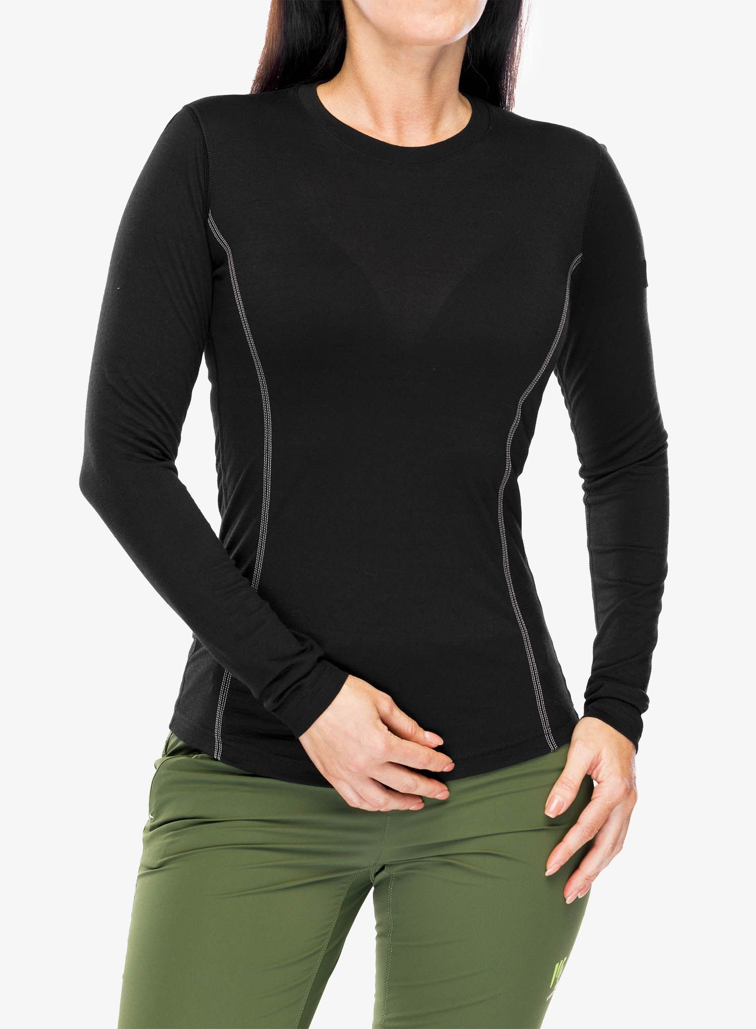 Funktionsshirt Damen Langarm Sensor Merino Active Tee L/S - black