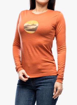 Funktionsshirt Damen Langarm Sensor Merino Active Triglav Tee LS - terracotta