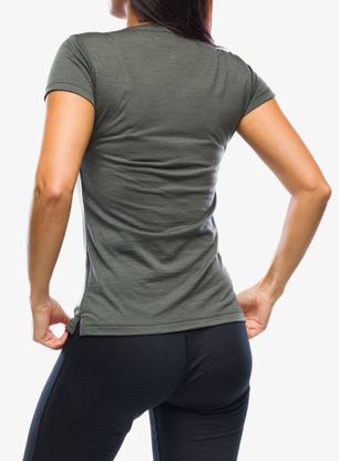 Merinoshirt Damen Sensor Merino Air PT Fox Tee SS - olive green