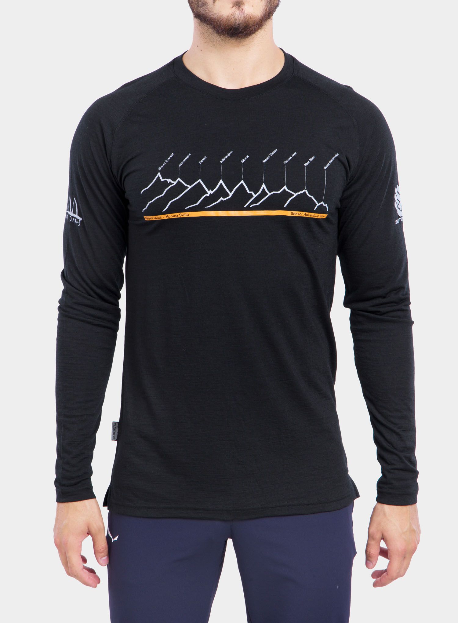 Funktionsshirt Herren Langarm Sensor Merino Air PT Tee LS - black radek jaros edition