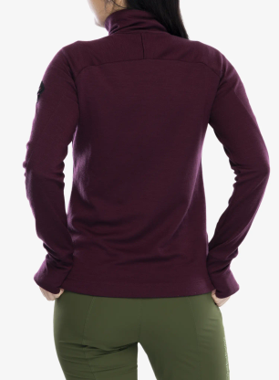 Pullover Damen Sensor Merino Upper Fleece Full Zip - port red
