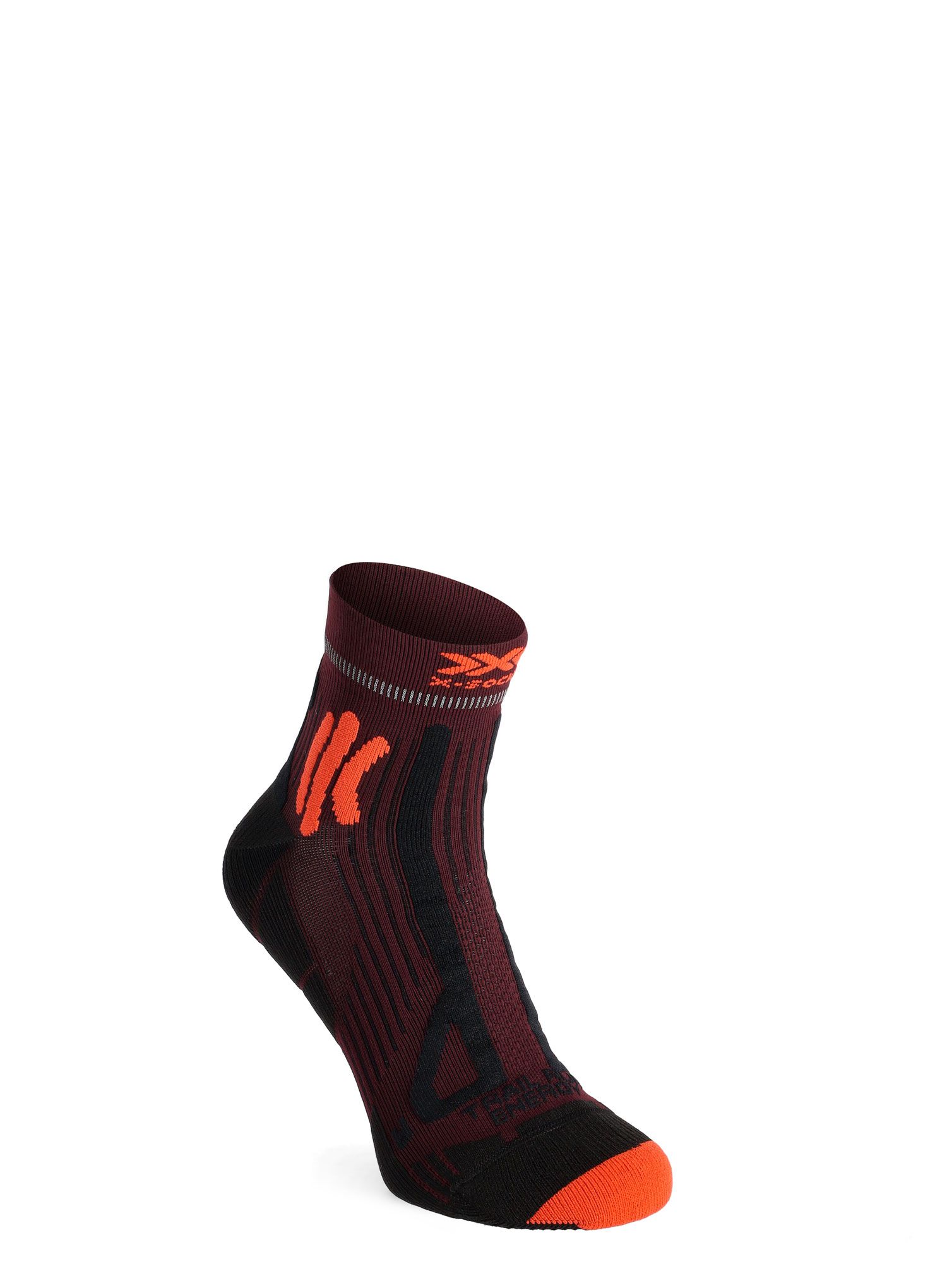 Laufsocken Herren X-Socks Trail Run Energy 4.0 - namib red/trick orange