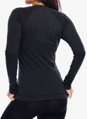 Funktionsshirt Damen Langarm SmartWool Merino 250 Baselayer Crew - charcoal heather