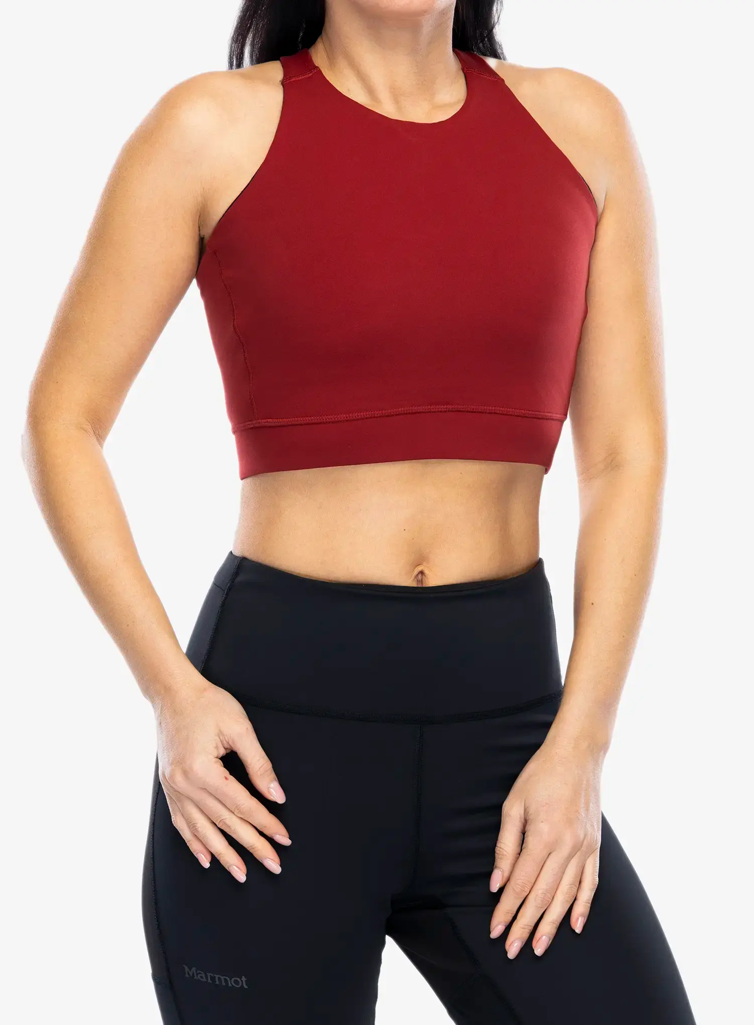 Sport-BH Smartwool Active Crop Bra - currant