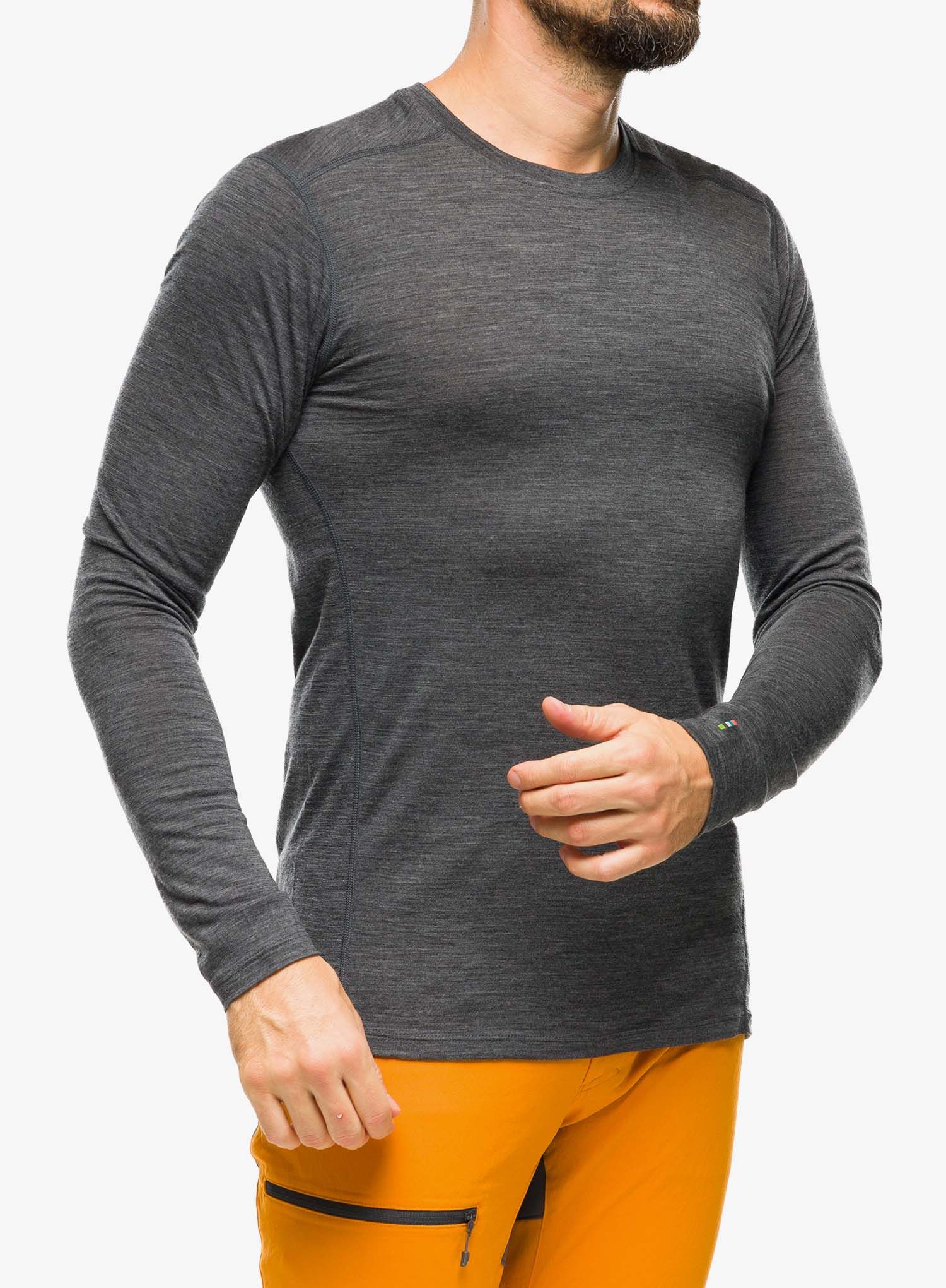 Funktionsshirt Herren Langarm Smartwool Classic Merino Base Layer LS Boxed - iron heather