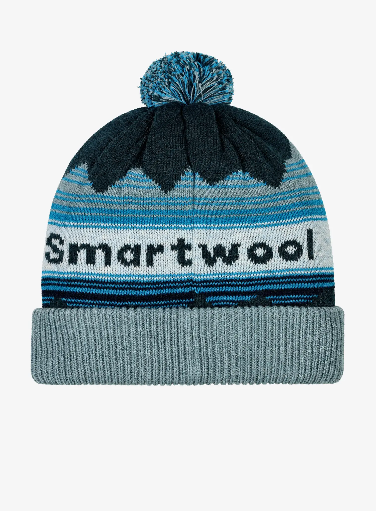 Wintermütze Smartwool Knit Winter Pattern POM Beanie - twilight blue heather