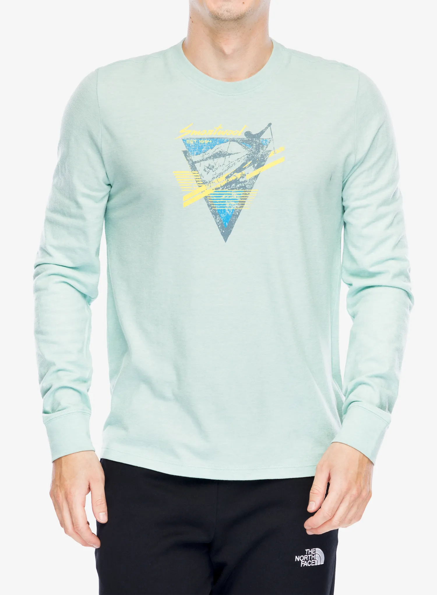 Pullover Smartwool Original Shred Graphic Long Sleeve Tee - arctic green