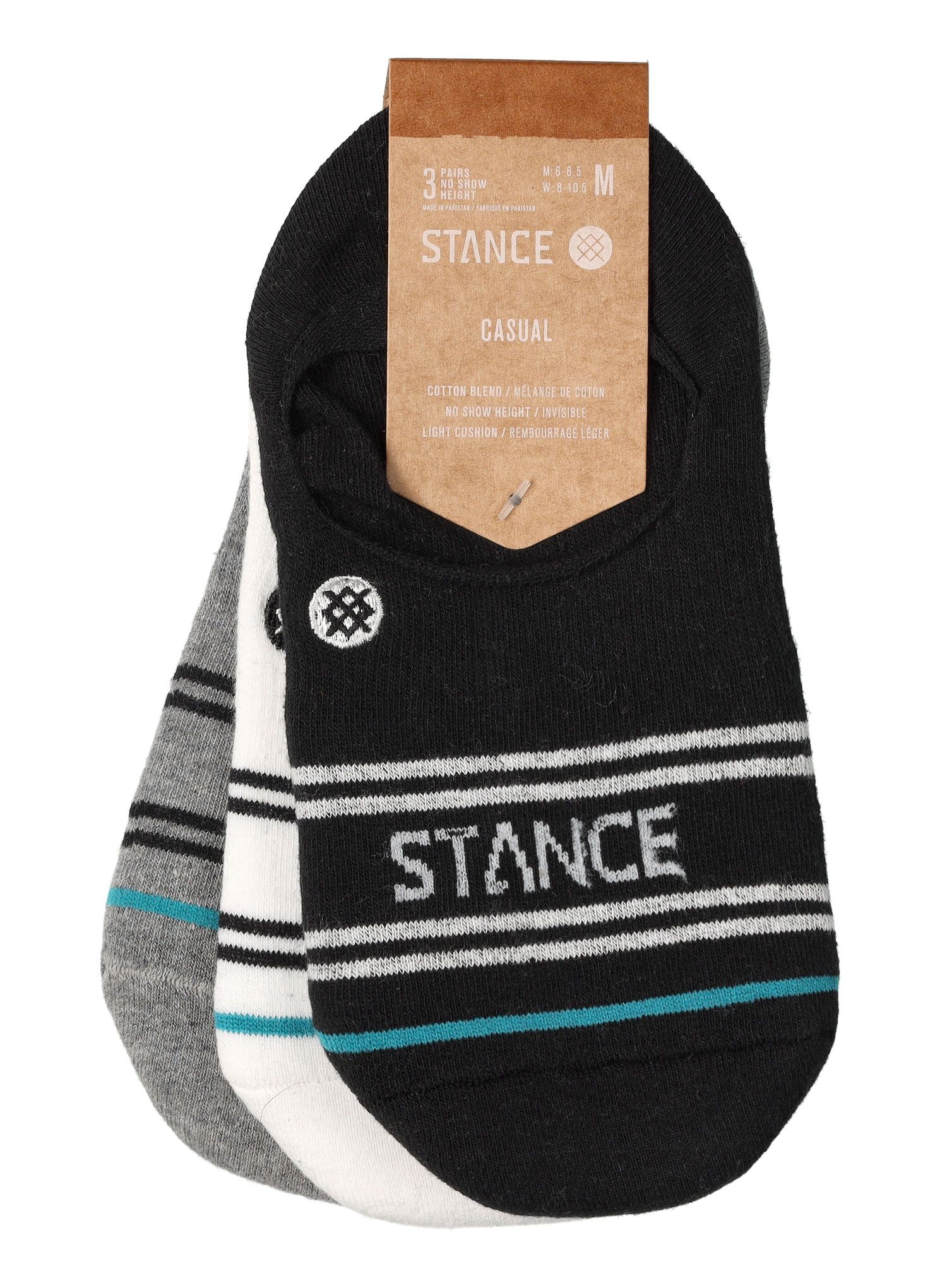 Outdoorsocken Stance Basic 3 Pack No Show - multi