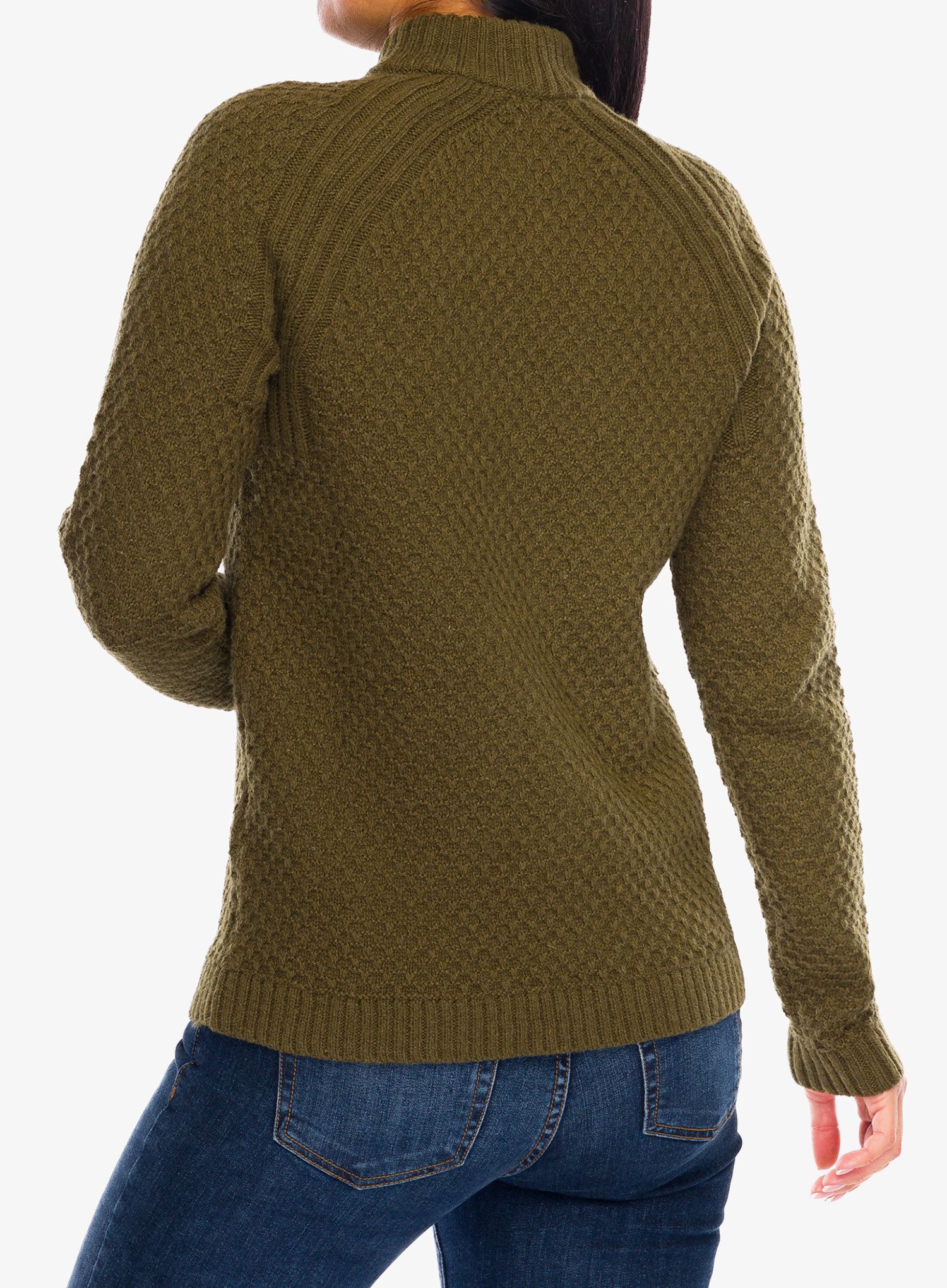 Strickpullover Damen Royal Robbins Westlands Mock Neck - dark olive