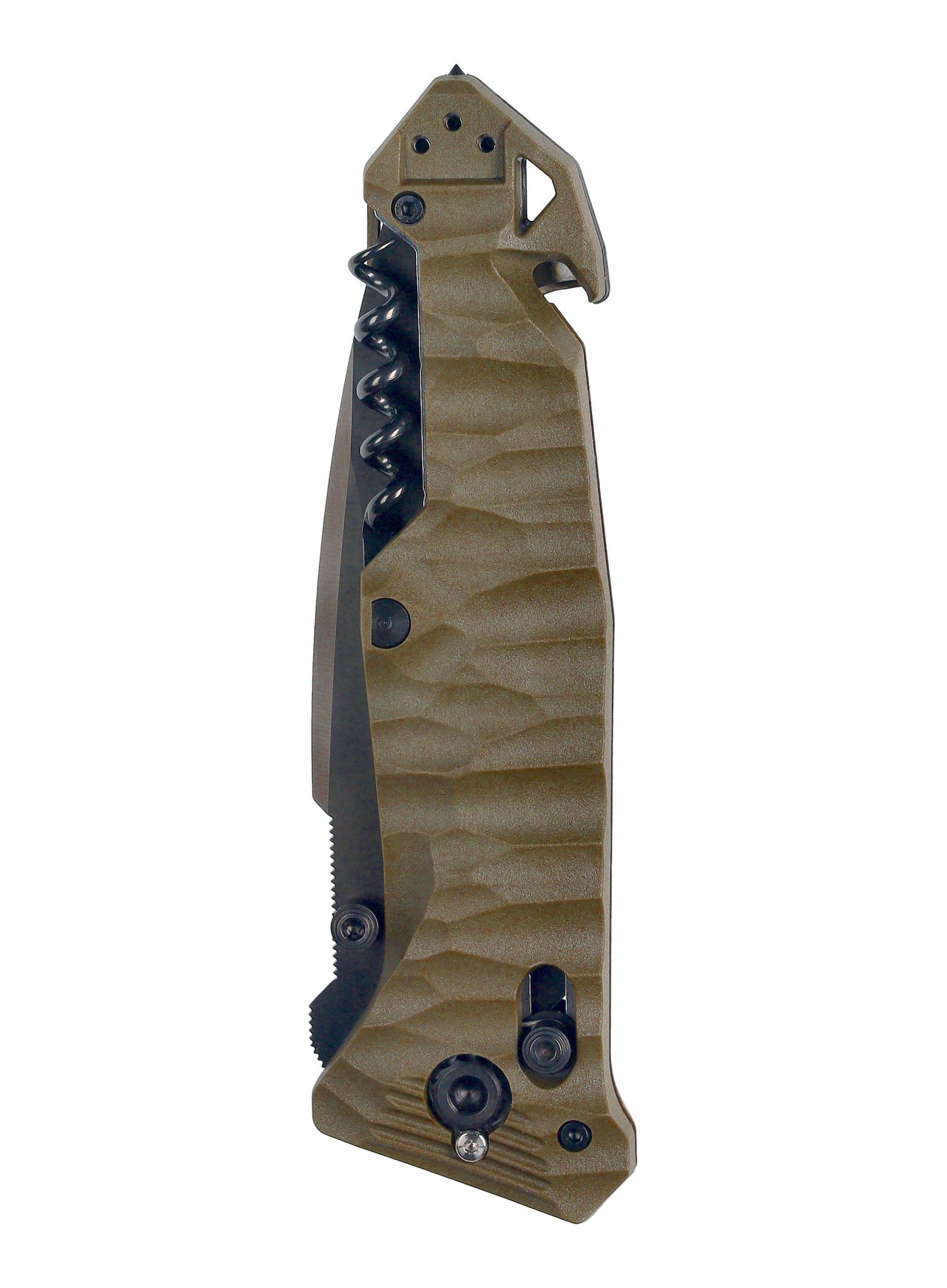 Outdoor Messer TB Outdoor CAC Serration Manche Toxifie - khaki