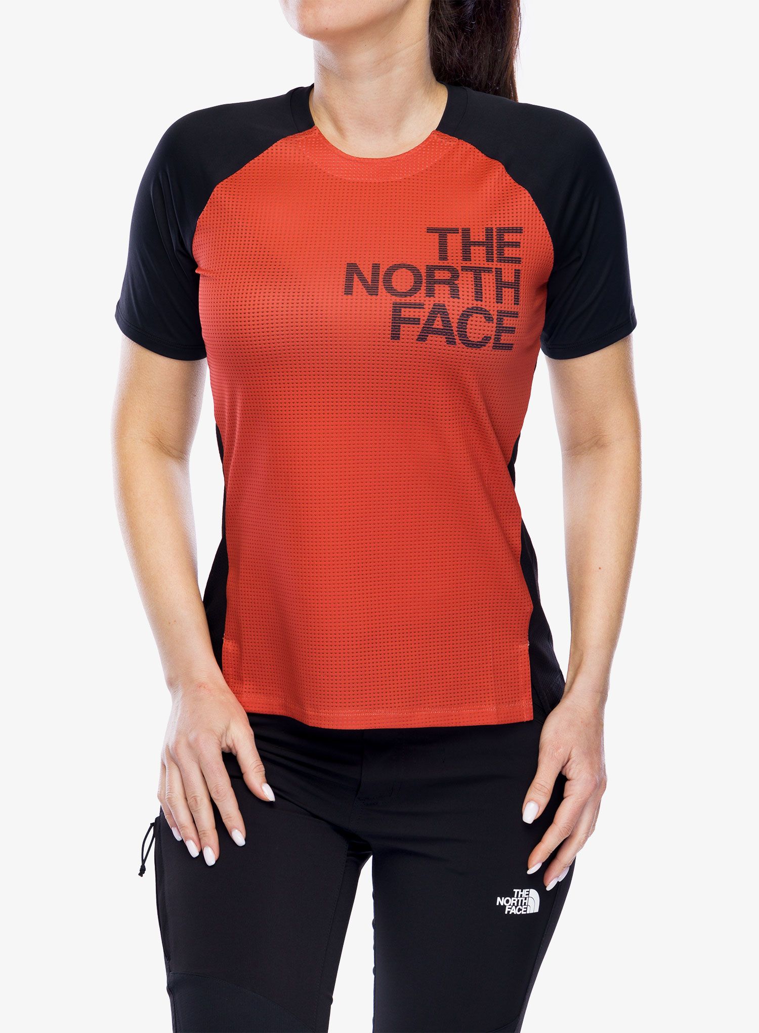 Shirt Damen The North Face Trailjammer S/S Tee - auburn glaze/tnf black