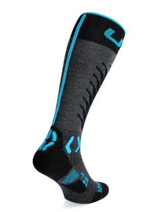 Socken Herren UYN Man Ski One Merino Socks - anthracite/turquise