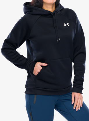 Kapuzenpullover Damen Under Armour Armour Fleece Hoodie - black/white