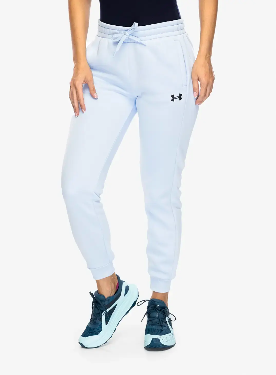 Hose Damen Under Armour Armour Fleece Joggers - nimbus blue/black