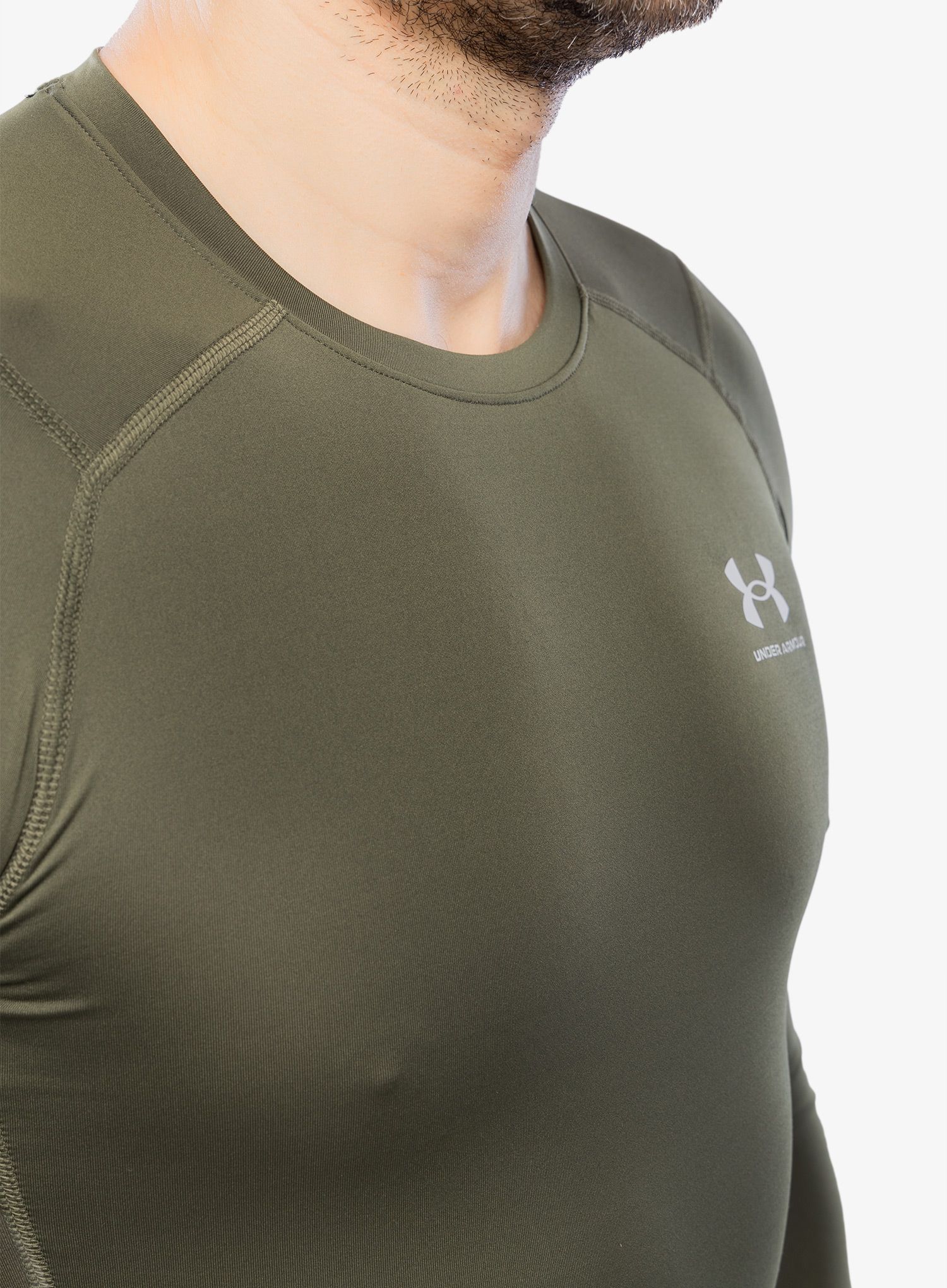 Pullover Under Armour HG Armour Comp LS - marine od green/white