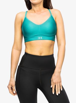 Sport-BH Under Armour Infinity Low Covered Sports Bra - coastal teal/birdie green