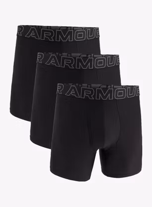 Boxershorts Under Armour Performance Tech 6 in 3-Pack Boxerjock - black/black/castlerock