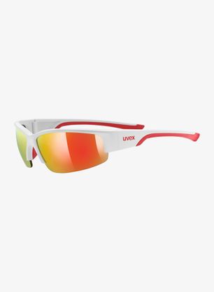Sonnenbrille Uvex Sportstyle 215 - white matt red/mirror red