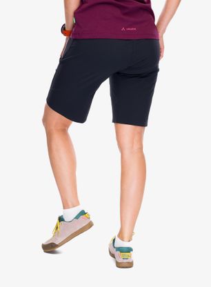 Outdoorshorts Damen Vaude Badile Shorts - black/soft rose
