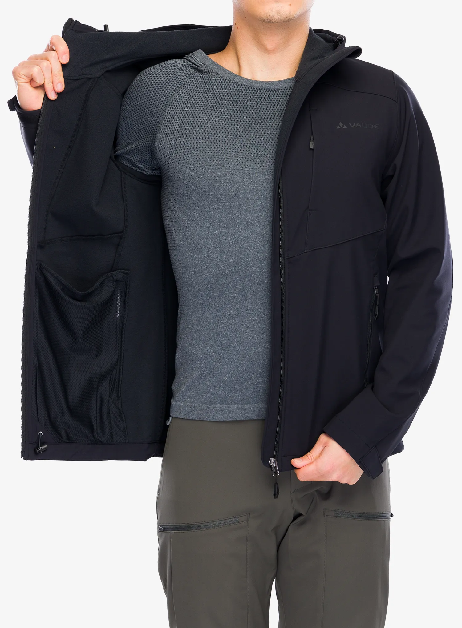 Softshelljacke Vaude Cyclone Hooded Jacket - black