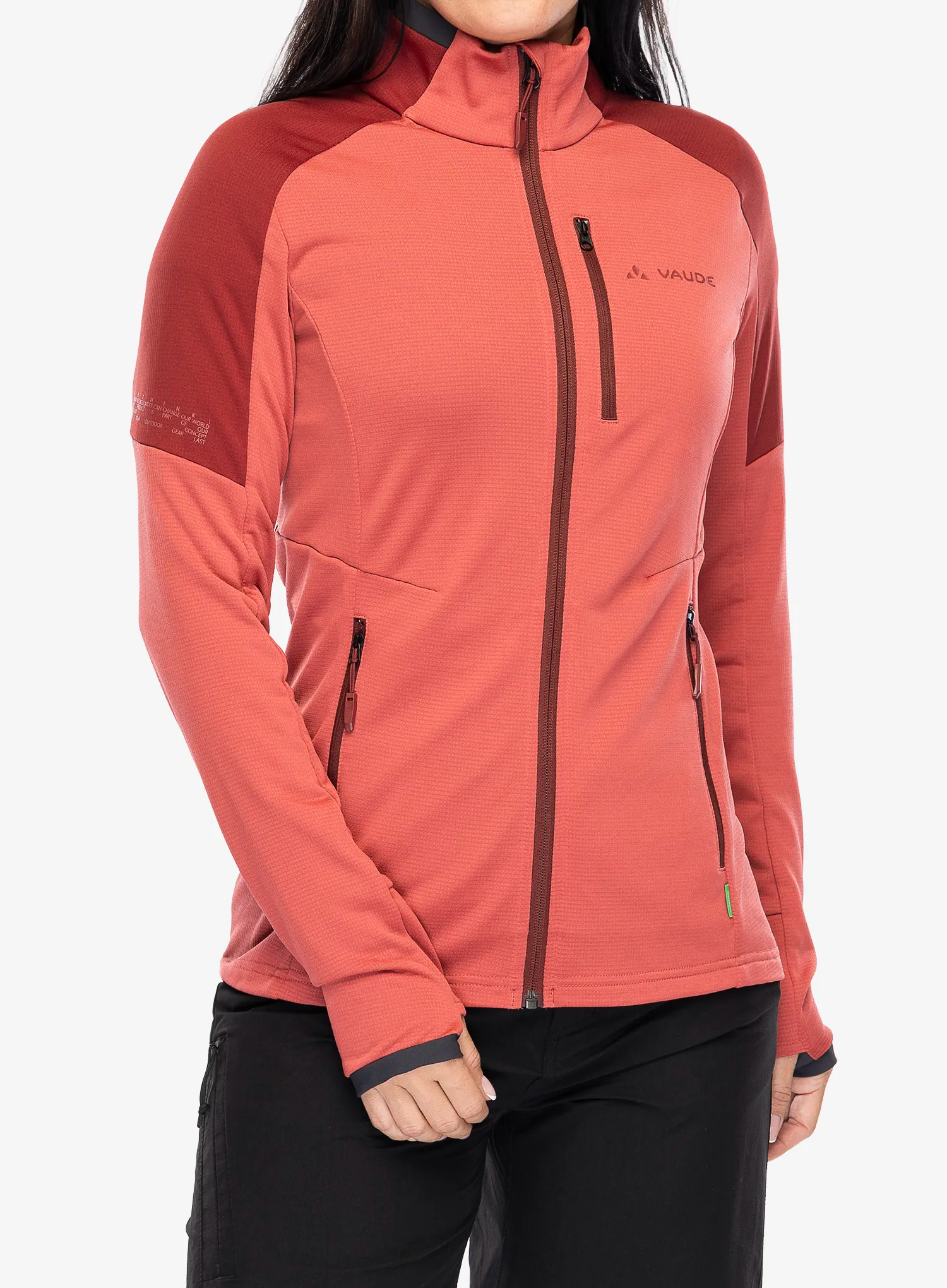 Fleecepullover Damen Vaude Elope Fleece Jacket II - brick