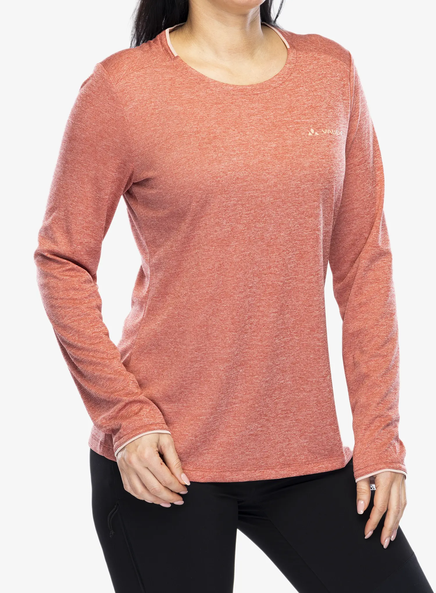 Funktionsshirt Damen Langarm Vaude Essential LS T-Shirt - brick