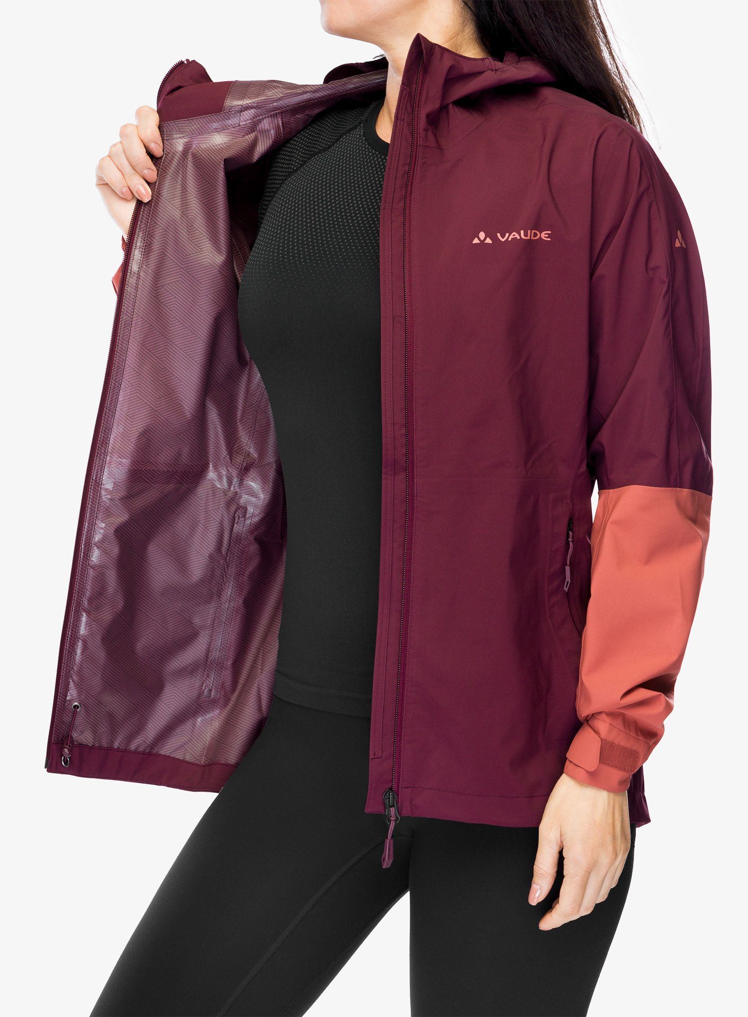 Regenjacke Damen Vaude Moab Rain Jacket II - cassis uni