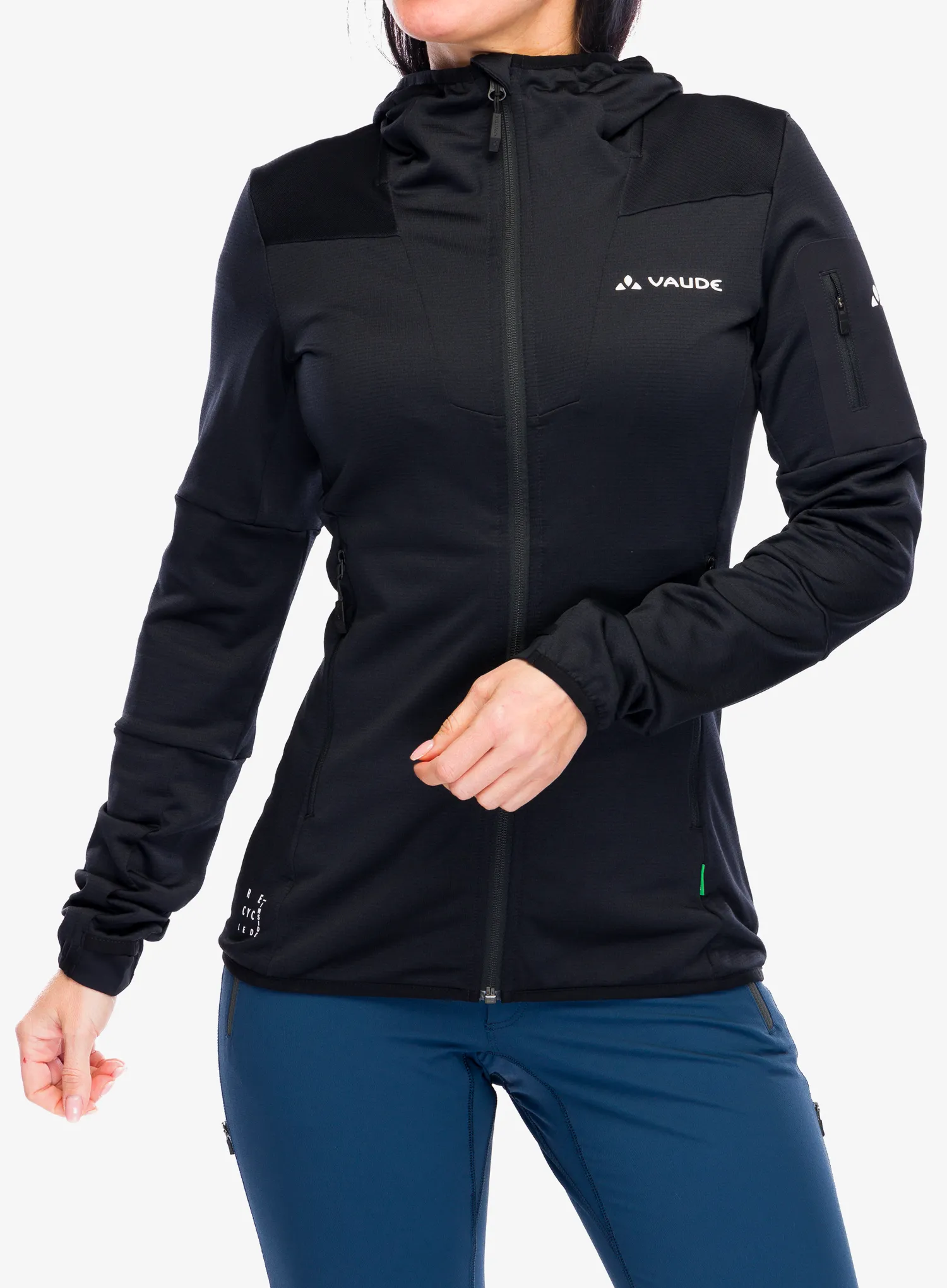 Fleecepullover Damen Vaude Monviso Fleece Jacket II - black