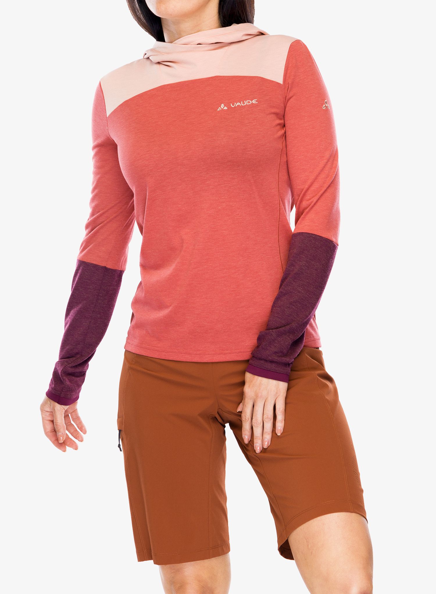 Kapuzenpullover Damen Vaude Tremalzo LS Shirt - brick