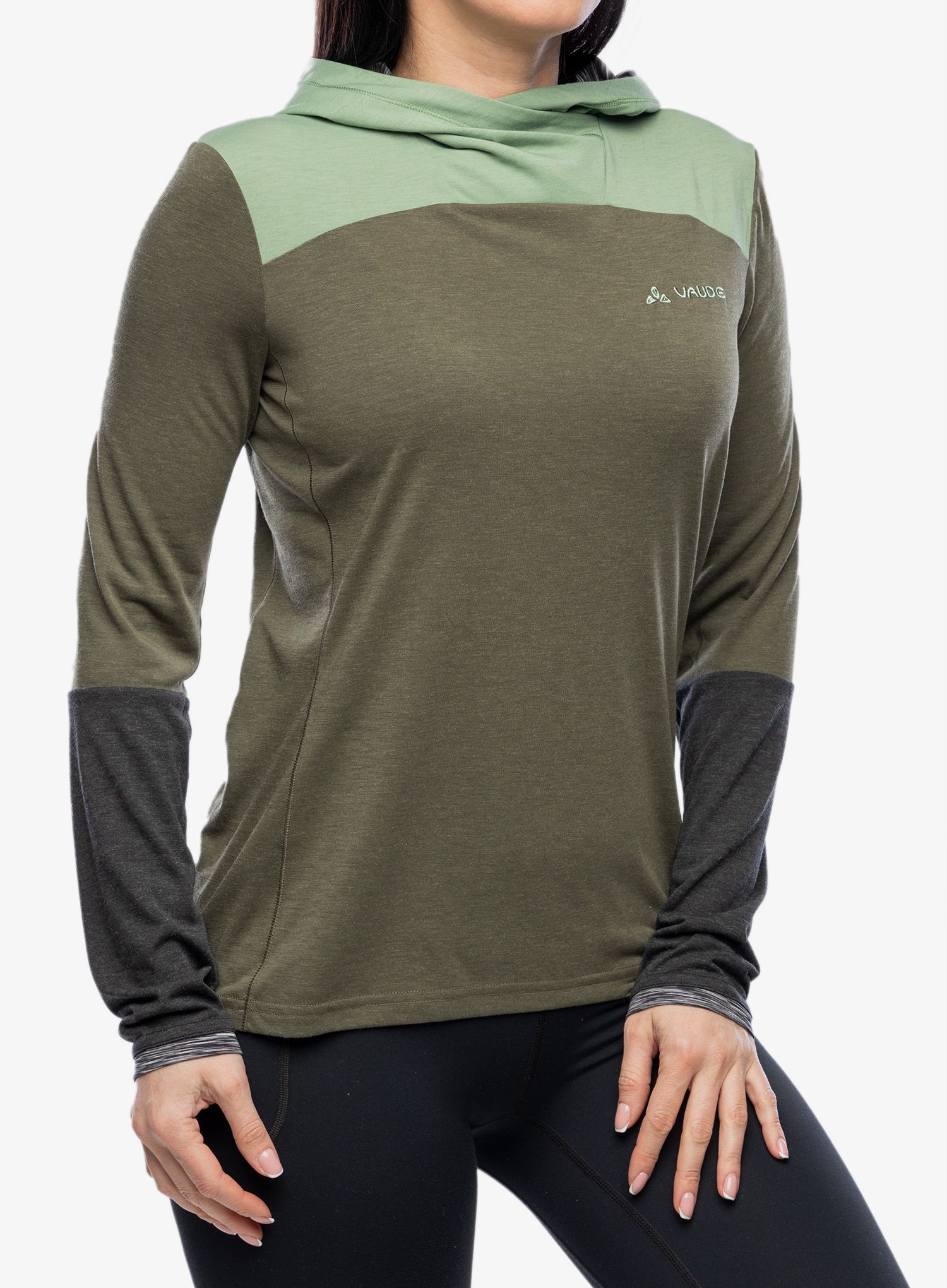 Kapuzenpullover Damen Vaude Tremalzo LS Shirt - khaki