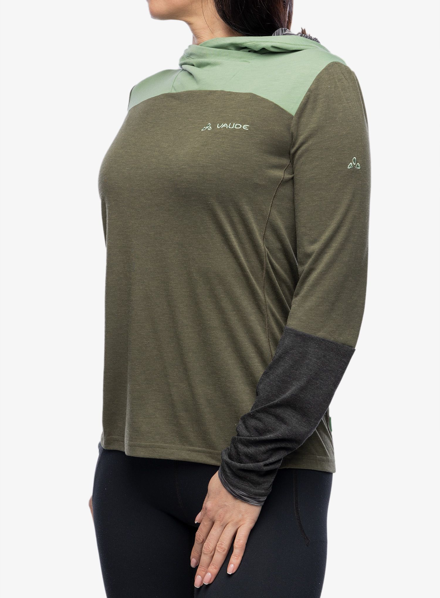 Kapuzenpullover Damen Vaude Tremalzo LS Shirt - khaki