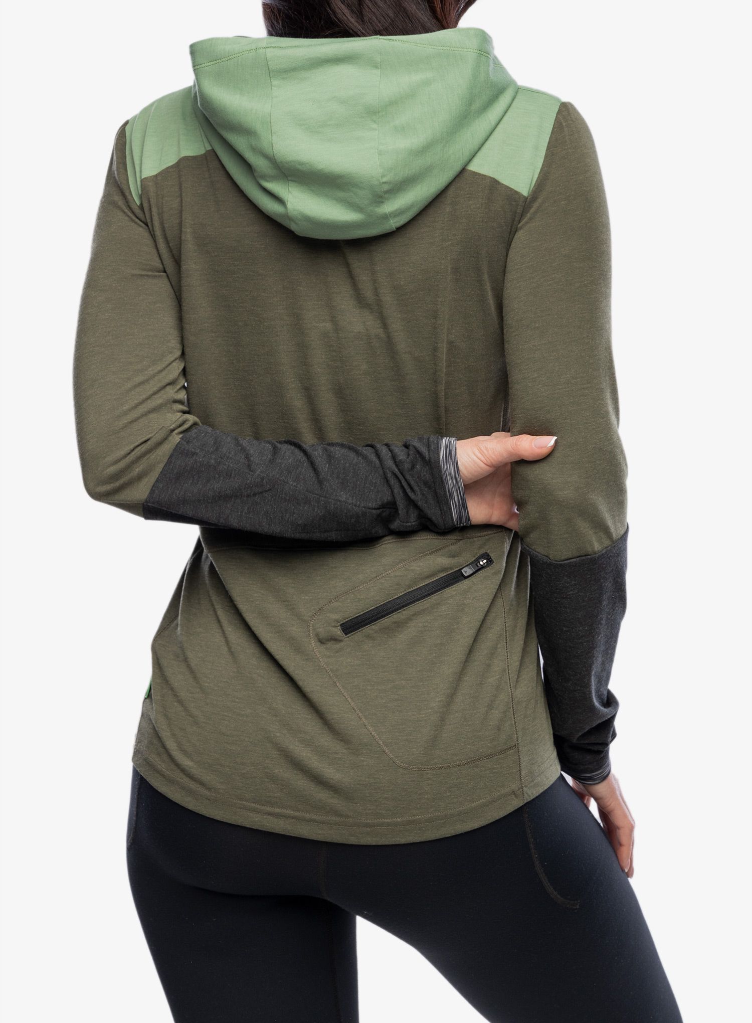 Kapuzenpullover Damen Vaude Tremalzo LS Shirt - khaki