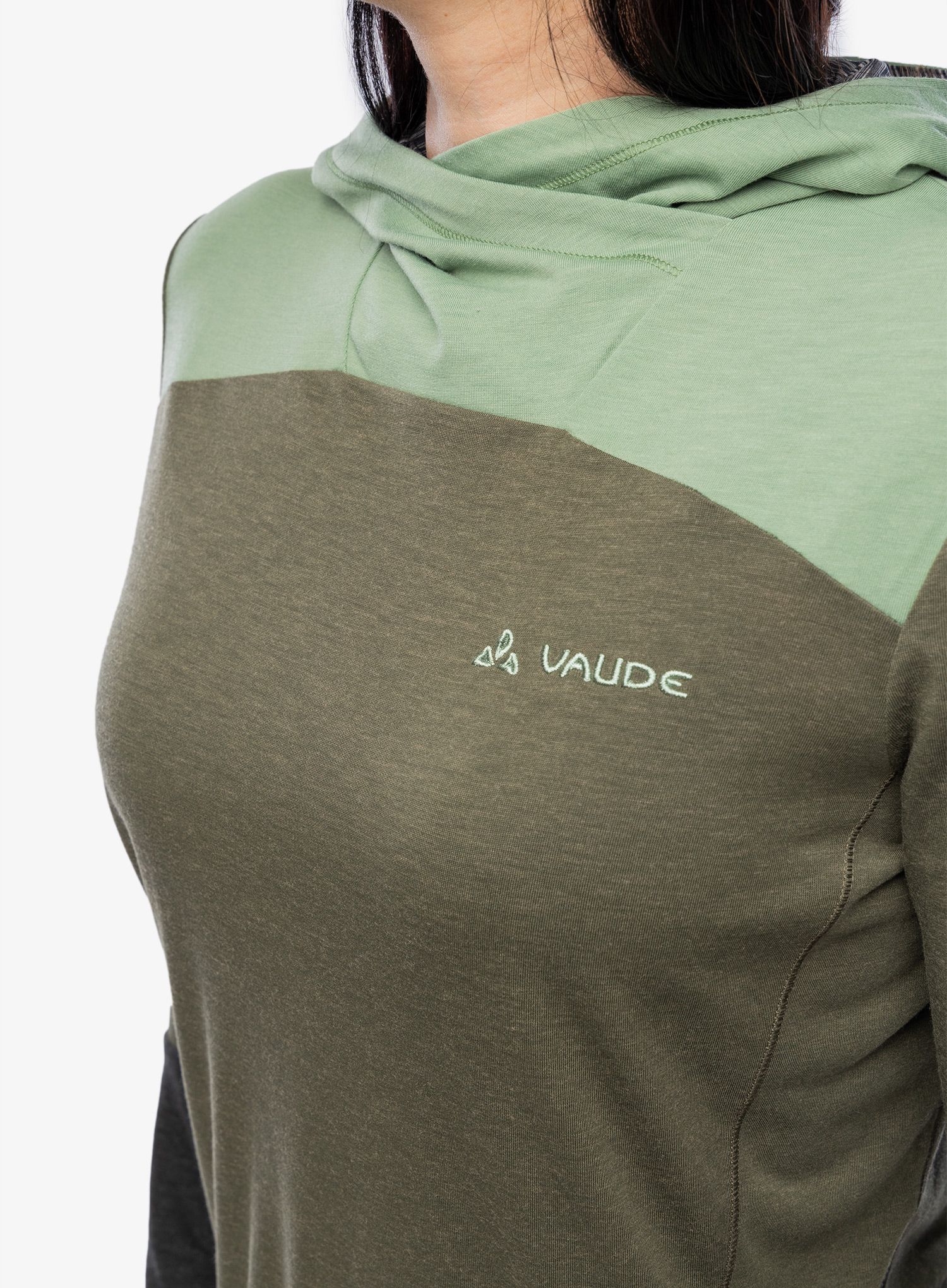 Kapuzenpullover Damen Vaude Tremalzo LS Shirt - khaki