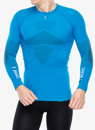 Funktionsshirt Herren Langarm X-Bionic Energizer 4.0 Shirt Round Neck - teal blue/anthracite