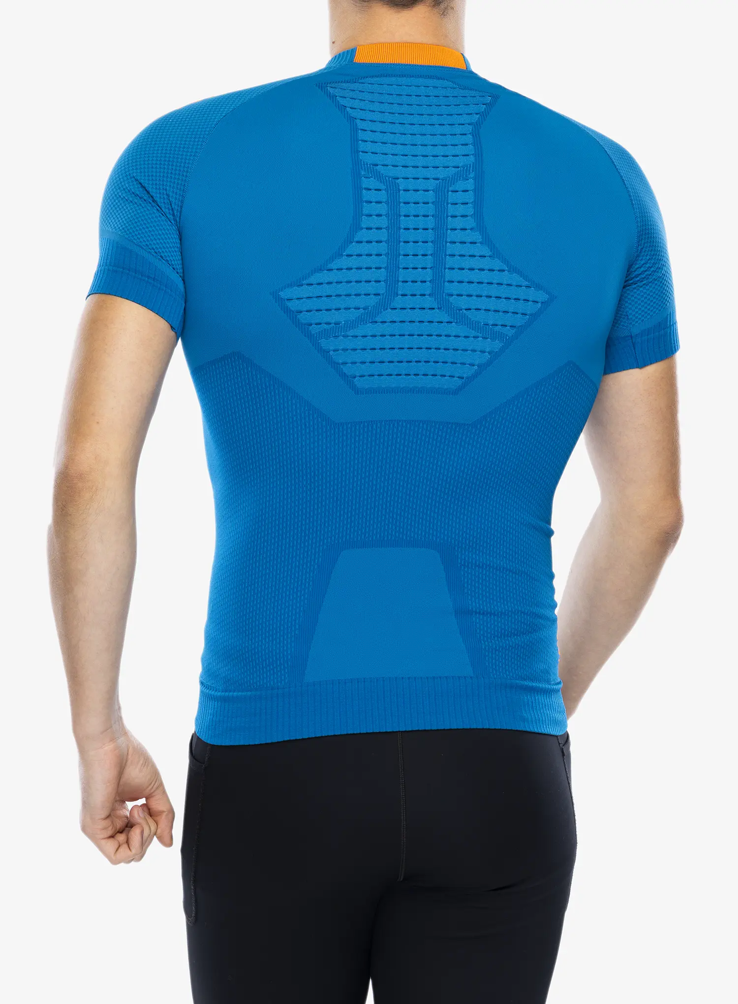 T-Shirt Herren X-Bionic Invent 4.0 Run Speed - teal blue/kurkuma orange