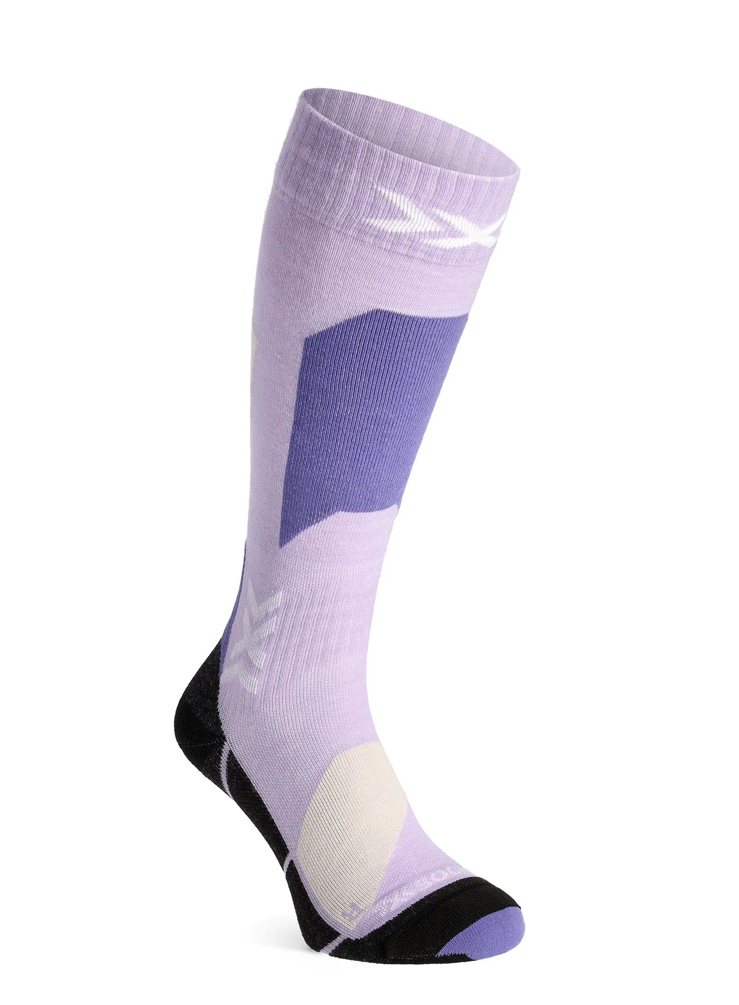 Skisocken X-Socks Ski Discover Merino OTC - muted lavender/light sand