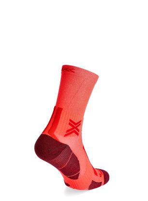 Laufsocken X-Socks Trailrun Perform Crew - fluo red/namib red